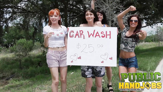 PublicHandjobs E Chloe Skyy Andi Page Brooke Benson And Lizzy Lamb WRB