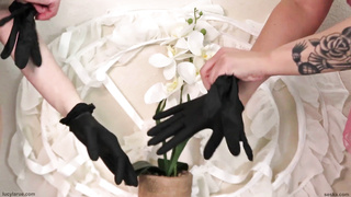 Seska Lucy LaRue And Seska Splooge Messy Nitrile Glove ASMR LEWD