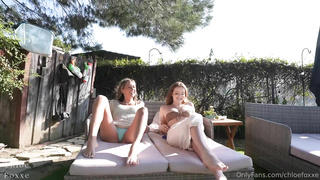 OnlyFans Chloe Foxxe And Addison Vodka Poolside Threesome Rebill Reward PP