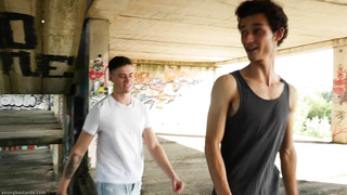 Young Bastards –Captive Cock Taker Double Dicked– Alan Caine, David Swanson, Evan Ryker