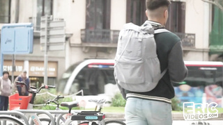 Nicolas arrives at his shared flat