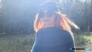 AdultPrime Ginger Babe Swallows Cock In The Woods WRB