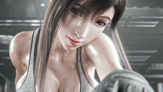 Cartoon Tifa Workout Miwo Parody, Female Protagonist