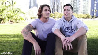 GuysInSweatPants Clark dicks down Tristan