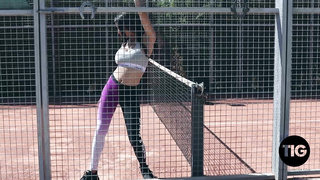 ThisIsGlamour Olivia Berzinc Nude In Tennis Court