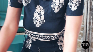 ThisIsGlamour Jess Des Teasing By The Old Piano