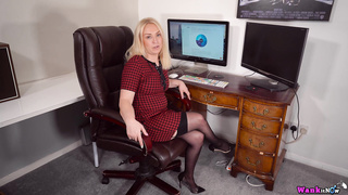 WankItNow Amber Deen Home Office Fun