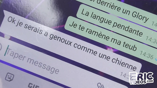 Kneeling at the glory hole