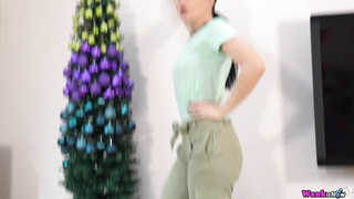 WankItNow Keeley Christmas Cums Early