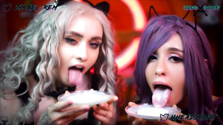 AliceBong Wet Pussy Bathe In Milk