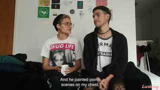 Lustery E Ryo And Mun Licking Chocolate