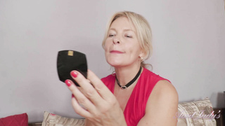 AuntJudys Diana Puts On Some Makeup Strips And Masturbates