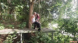 Lustery E Cinnamon And Spice Outdoor Anal On A Swing By The River