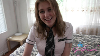ATKGirlfriends Fiona Sprouts Schoolgirl POV Sex