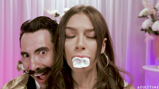 Oopsie Lauren Phillips and April Olsen Pin The Sock On The Cock