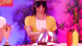 Oopsie Eliza Ibarra Alexis Tae and Charlotte Sins Hot Dong Eating Contest