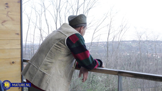 Old man Goran gets to fuck his hot teeny neighbour babe Emily F. who fucks him like a maniac(2023)