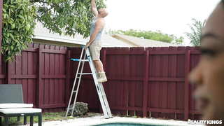 SneakySex Harley Dean Sucking Dick On The Ladder