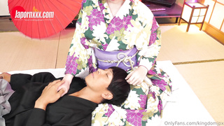 OnlyFans Mimi Oh - Trans Geisha Loves Samurai with Anal Fuck and Creampie
